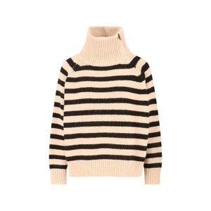 Nili Lotan Beige Knit Sweater With Striped Accents - NWT